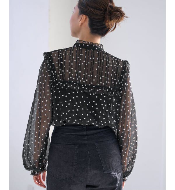 IENA「《WEB限定/追加2》楊柳フリルピンタックブラウス」|シャツ・ブラウス|