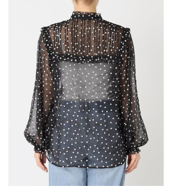 IENA「《WEB限定/追加2》楊柳フリルピンタックブラウス」|シャツ・ブラウス|