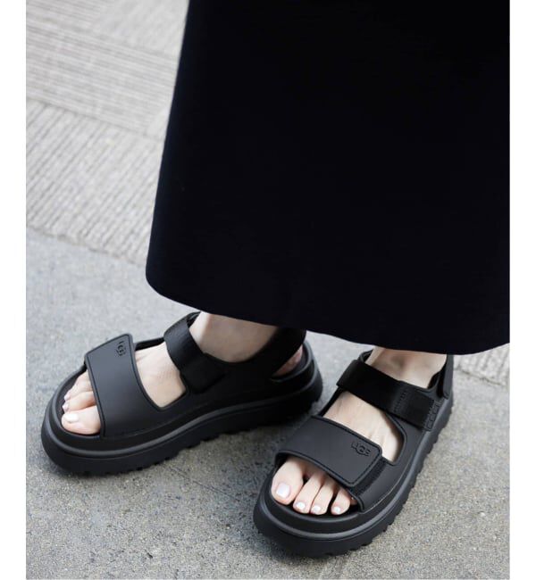 SLOBE IENA「《別注カラーあり/追加2予約》 UGG/アグ GoldenGlow Sandal W GOLDENGLOW」|サンダル|ブラック