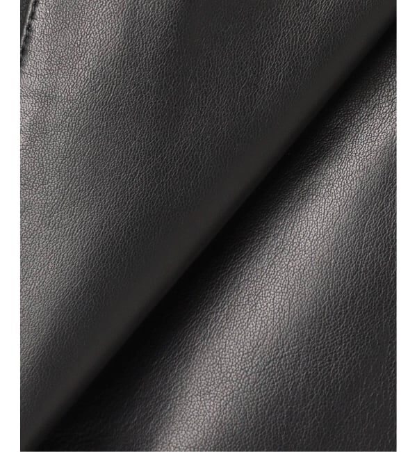 IENA「《追加》シープクルーネックブルゾン」|ライダースジャケット|