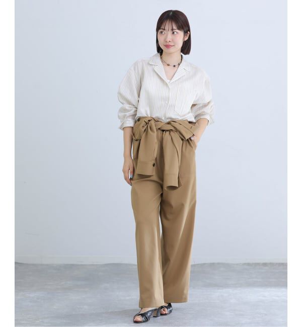 IENA「T/Wオープンカラーオールインワン」|オールインワン|