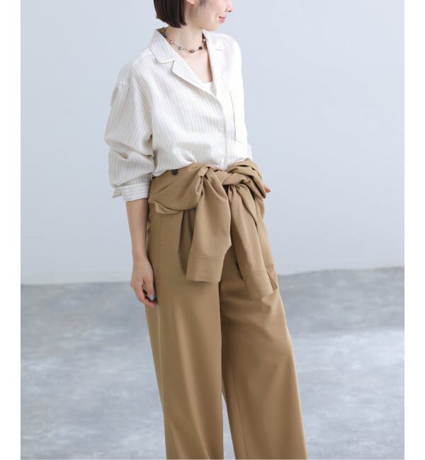 IENA「T/Wオープンカラーオールインワン」|オールインワン|