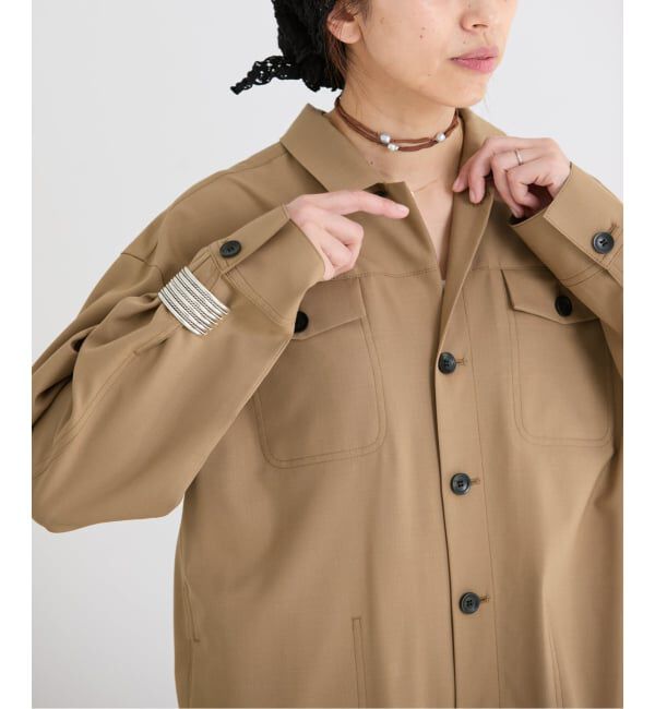 IENA「T/Wオープンカラーオールインワン」|オールインワン|