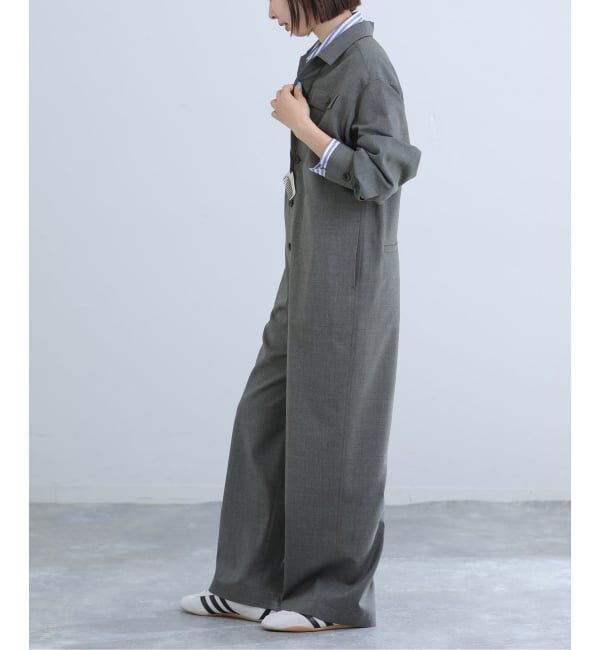 IENA「T/Wオープンカラーオールインワン」|オールインワン|