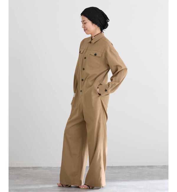 IENA「T/Wオープンカラーオールインワン」|オールインワン|