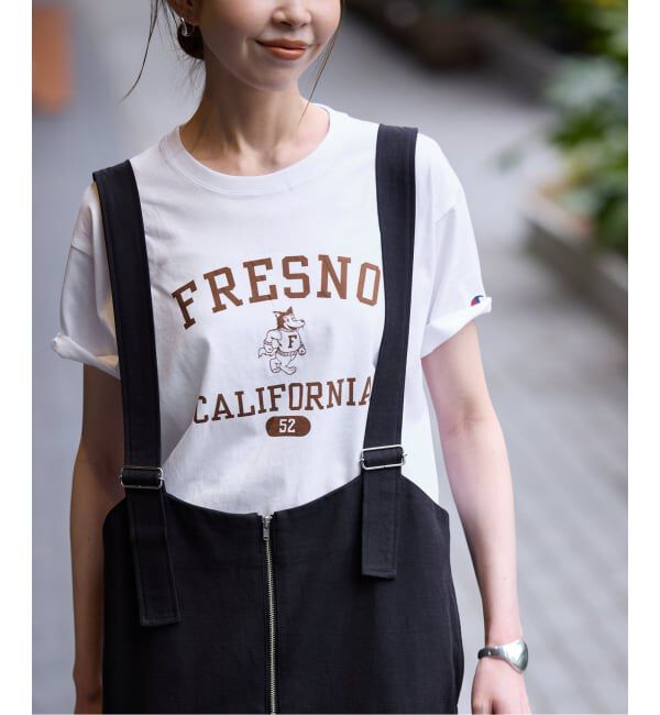 SLOBE IENA「《予約》Champion/チャンピオン SLOBE別注 ロゴTシャツ」|Tシャツ・カットソー|ホワイト