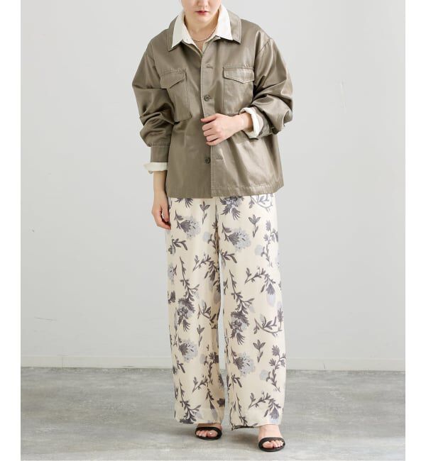 IENA「フィブリルサテン ミリタリーブルゾン」|ミリタリージャケット|