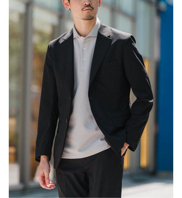 EDIFICE「"高通気＆吸水速乾" BREEZE COOL AKIHA 2B ジャケット【セットアップ着用可】」|テーラードジャケット|ブラック