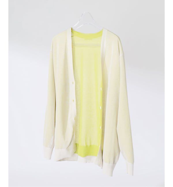 EDIFICE「《予約》2トーン レイヤード カーディガン」|カーディガン|