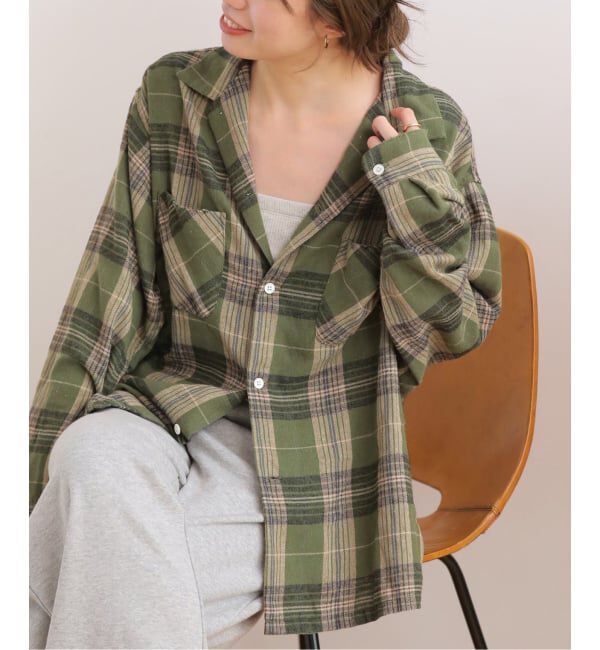 JOURNAL STANDARD relume「【Dan River/ダンリバー】WORN OUT CHECK BOX SHIRT：シャツ」|シャツ・ブラウス|カーキ