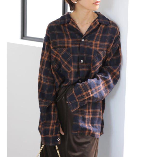 JOURNAL STANDARD relume「【Dan River/ダンリバー】WORN OUT CHECK BOX SHIRT：シャツ」|シャツ・ブラウス|ネイビー