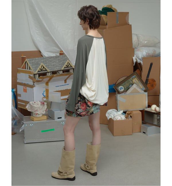 Oriens JOURNAL STANDARD「【OPEN YY / オープンワイワイ】 Knitted I LOVE YY RAGLAN TEE」|Tシャツ・カットソー|