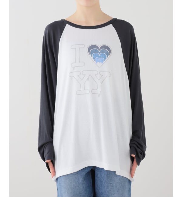 Oriens JOURNAL STANDARD「【OPEN YY / オープンワイワイ】 Knitted I LOVE YY RAGLAN TEE」|Tシャツ・カットソー|