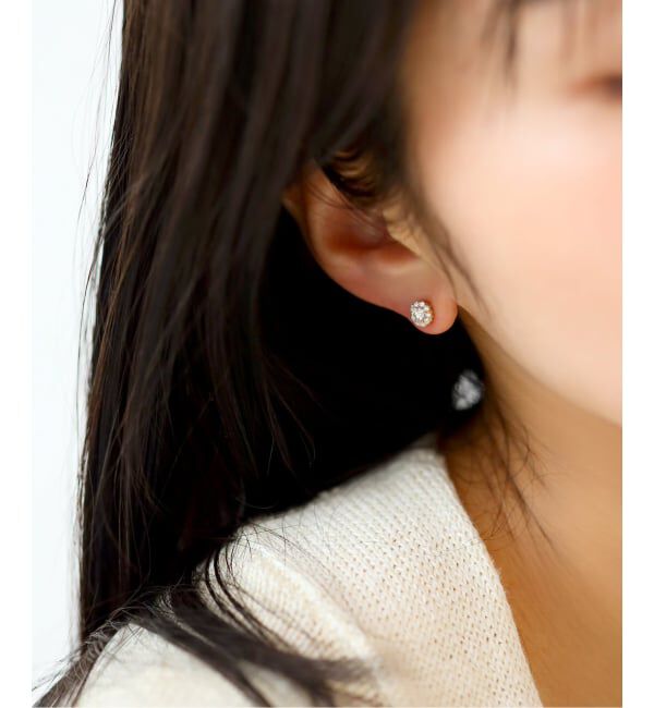 Lilas by Spick&Span「0.6ctサイドダイヤピアス K18（両耳）」|ピアス|