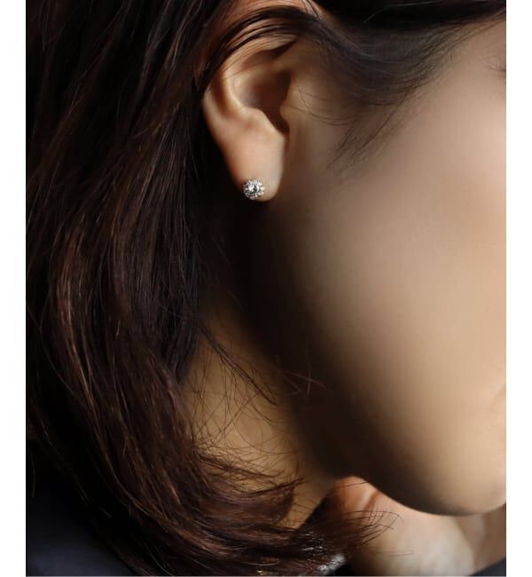 Lilas by Spick&Span「0.6ctサイドダイヤピアス K18（両耳）」|ピアス|