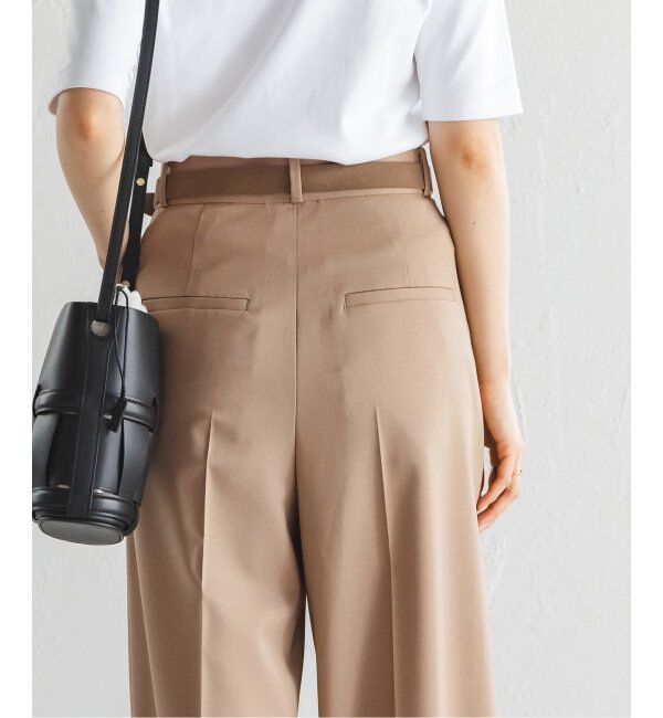 NOBLE「《追加》【洗える】エステルツイルストレッチスラックスパンツ7」|スラックス|