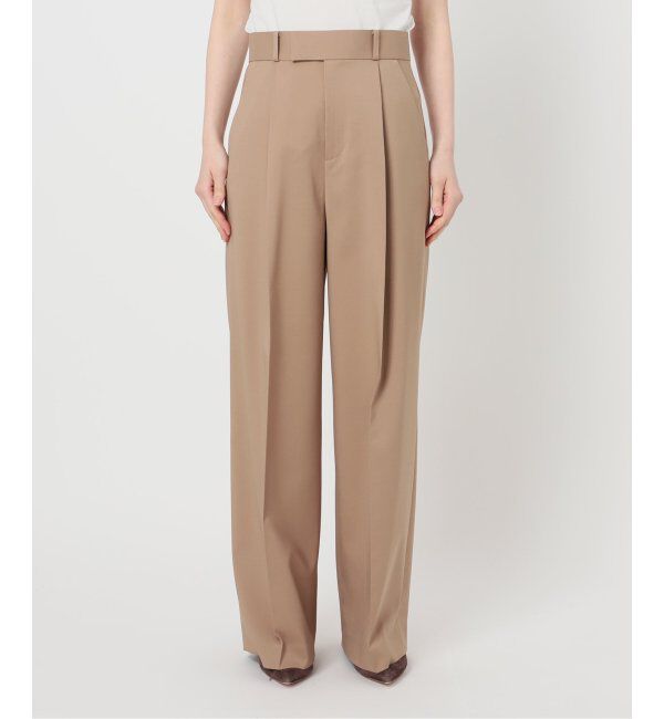 NOBLE「《追加》【洗える】エステルツイルストレッチスラックスパンツ7」|スラックス|