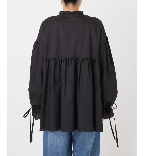 U by SPICK&SPAN「《WEB限定》スタンドカラーフリルブラウス」|シャツ・ブラウス|