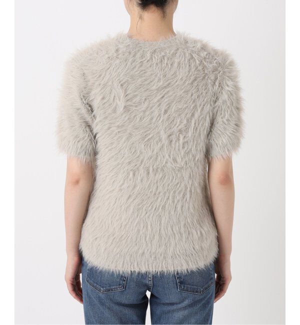 Spick and Span「《追加》手洗い可 / フェザーヤーンハーフスリーブニット」|ニット・セーター|