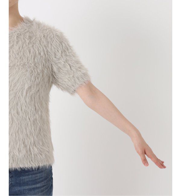 Spick and Span「《追加》手洗い可 / フェザーヤーンハーフスリーブニット」|ニット・セーター|