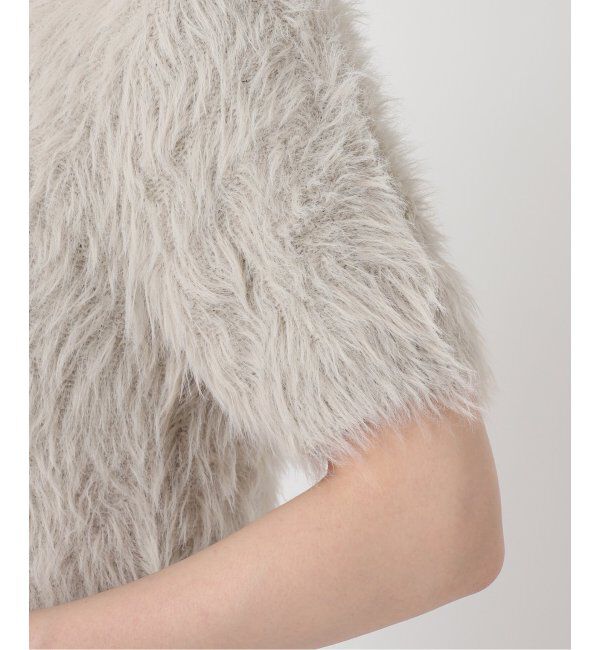 Spick and Span「《追加》手洗い可 / フェザーヤーンハーフスリーブニット」|ニット・セーター|