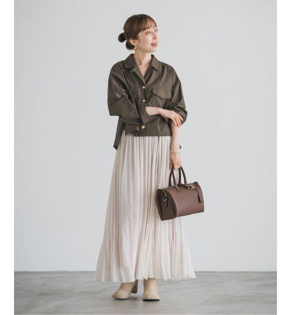 NOBLE「ヴィンテージシアーソフトプリーツスカート」|スカート|