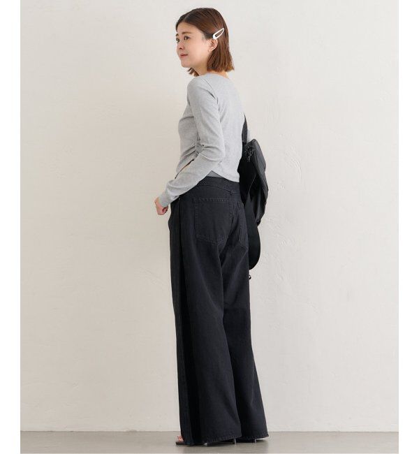 U by SPICK&SPAN「サイドギャザーボートネックトップス」|Tシャツ・カットソー|