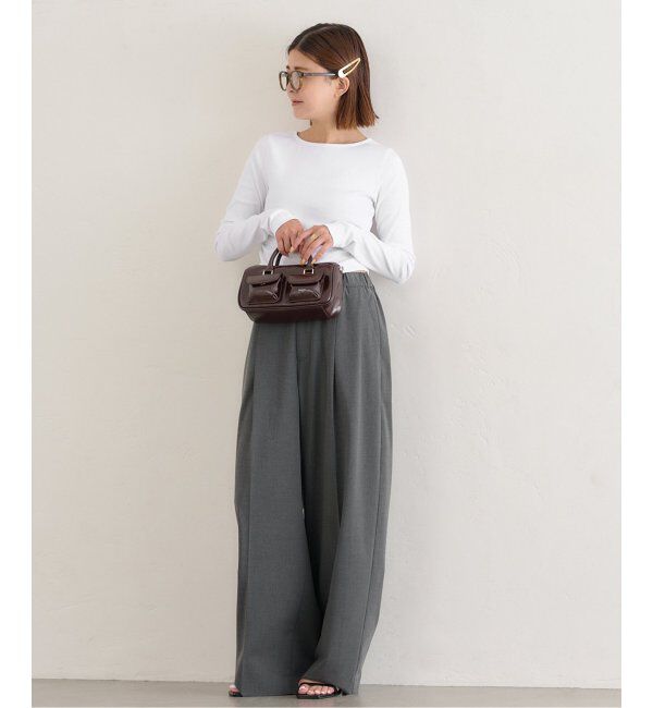 U by SPICK&SPAN「サイドギャザーボートネックトップス」|Tシャツ・カットソー|