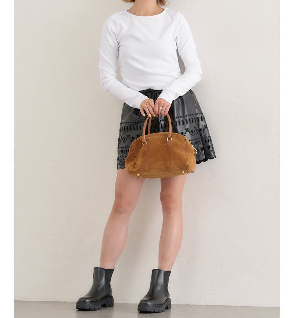 U by SPICK&SPAN「サイドギャザーボートネックトップス」|Tシャツ・カットソー|