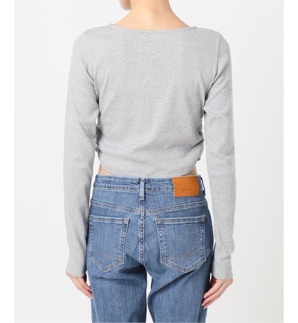 U by SPICK&SPAN「サイドギャザーボートネックトップス」|Tシャツ・カットソー|