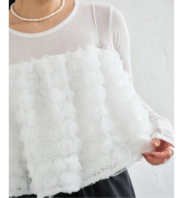U by SPICK&SPAN「フラワーチュールベアブラウス」|シャツ・ブラウス|
