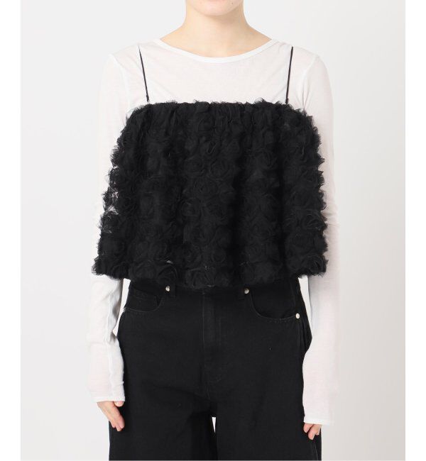 U by SPICK&SPAN「フラワーチュールベアブラウス」|シャツ・ブラウス|