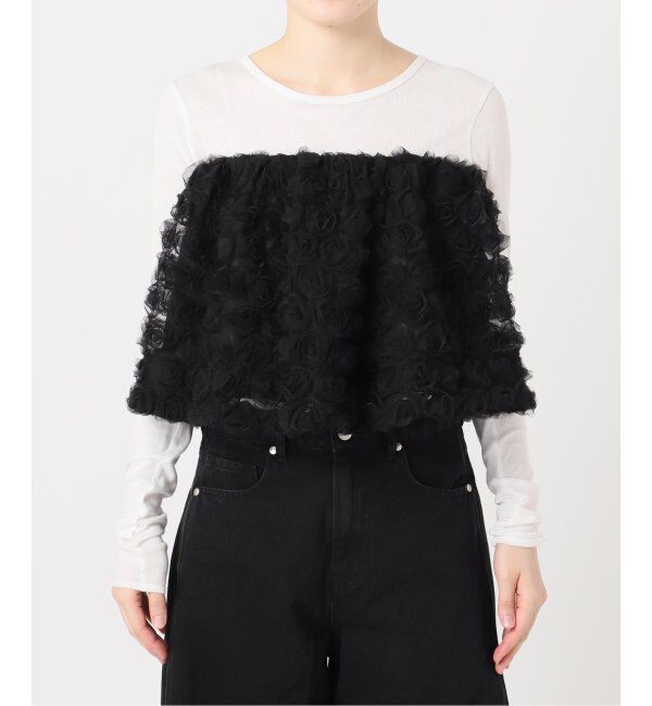 U by SPICK&SPAN「フラワーチュールベアブラウス」|シャツ・ブラウス|