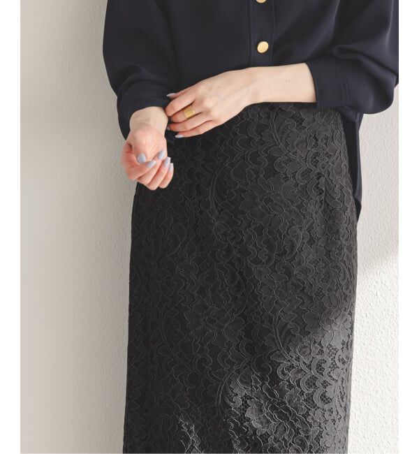 NOBLE「《追加 / WEB+一部店舗限定》リバーレースIラインスカート2」|スカート|