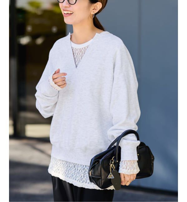 FRAMeWORK「Butter Terry キーネックスウェット」|スウェット・ジャージ|ホワイト