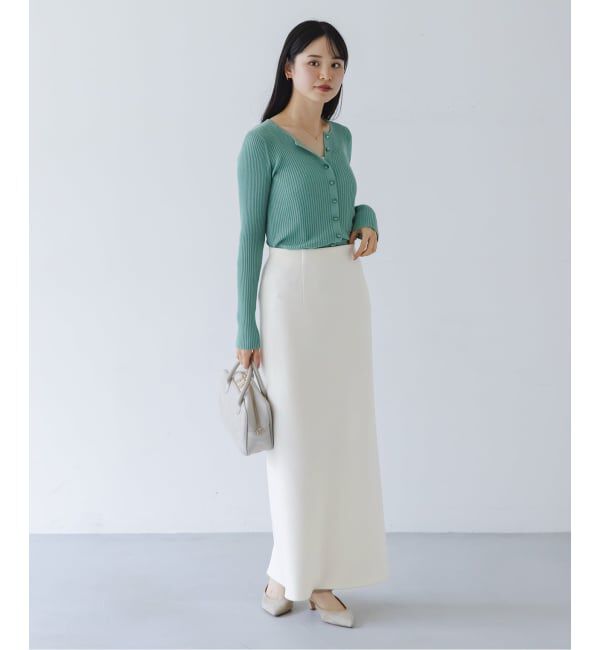NOBLE「《追加予約》【洗える】コンフォートジャージーライクタイトスカート10」|スカート|