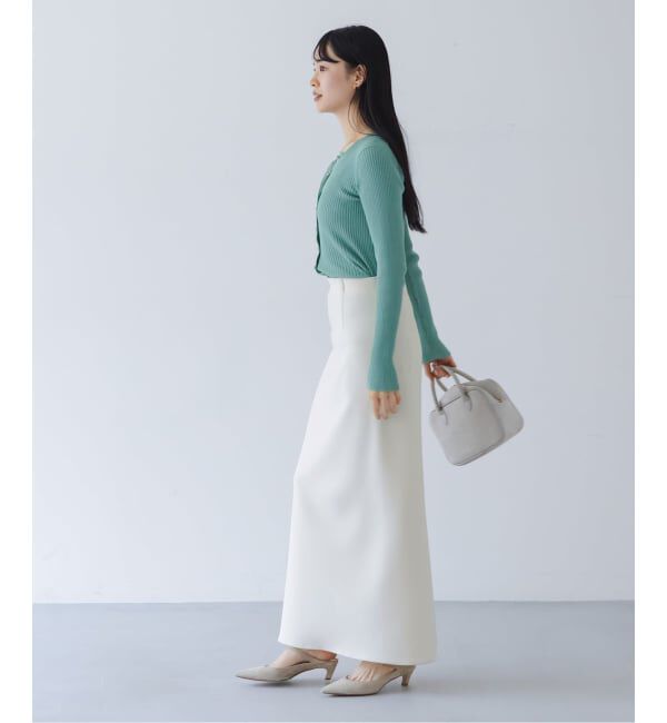 NOBLE「《追加予約》【洗える】コンフォートジャージーライクタイトスカート10」|スカート|