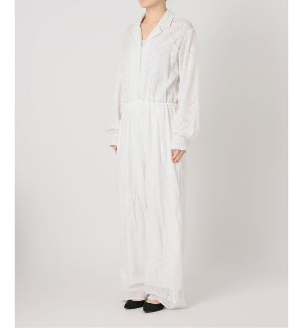 Spick and Span「《予約》オープンカラーレースジャンプスーツ」|オールインワン|