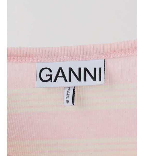 U by SPICK&SPAN「GANNI / ガニー Soft Cotton Straipe Rib Longsleeve」|Tシャツ・カットソー|