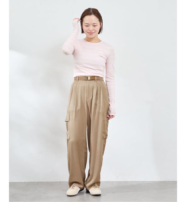 U by SPICK&SPAN「GANNI / ガニー Soft Cotton Straipe Rib Longsleeve」|Tシャツ・カットソー|