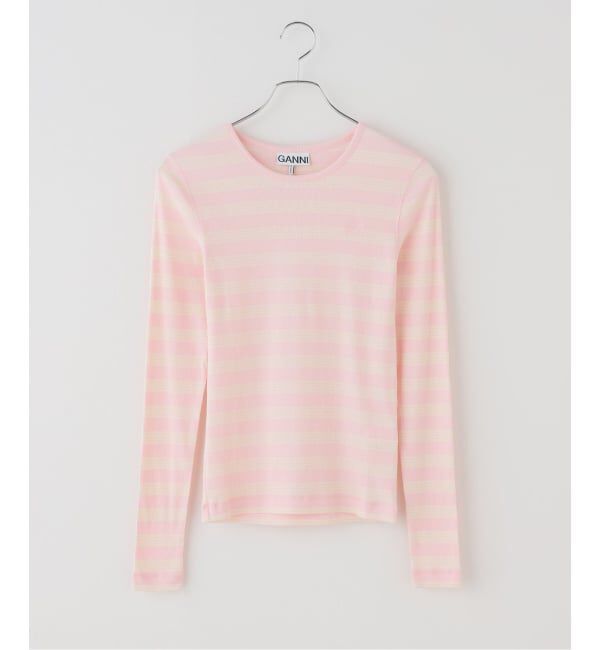 U by SPICK&SPAN「GANNI / ガニー Soft Cotton Straipe Rib Longsleeve」|Tシャツ・カットソー|