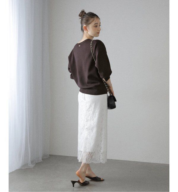  「【洗える】接結クルーネックプルオーバー」|ニット・セーター|