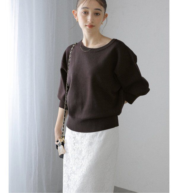  「【洗える】接結クルーネックプルオーバー」|ニット・セーター|