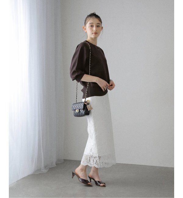  「【洗える】接結クルーネックプルオーバー」|ニット・セーター|