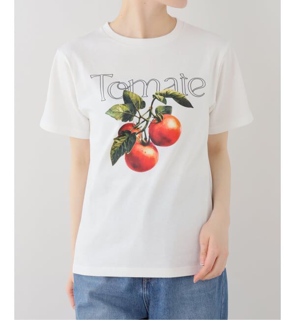  「【洗える】fruit print Tシャツ」|Tシャツ・カットソー|ホワイト