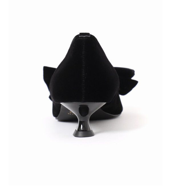  「3.5cmポインテッドリボンオープントゥパンプス」|パンプス|