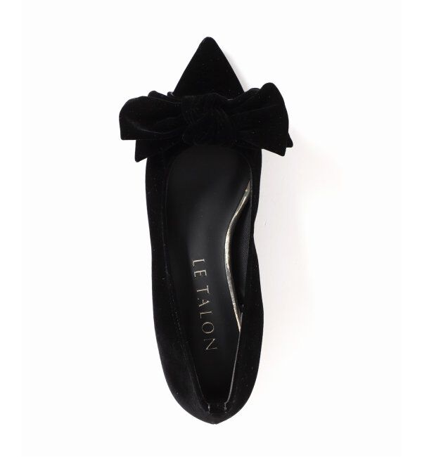  「3.5cmポインテッドリボンオープントゥパンプス」|パンプス|