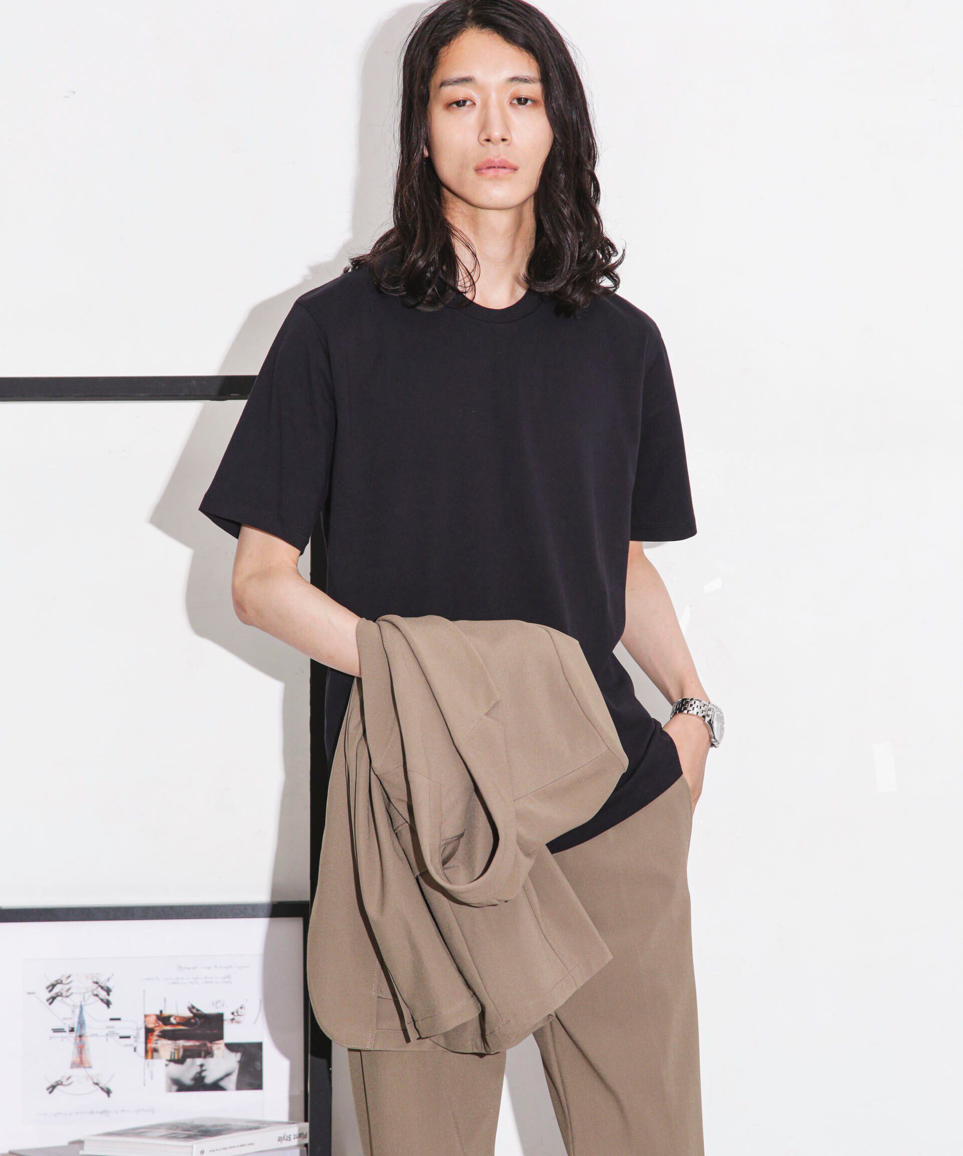 nano･universe「LB.03/ジャケT 半袖」|Tシャツ・カットソー|ブラック