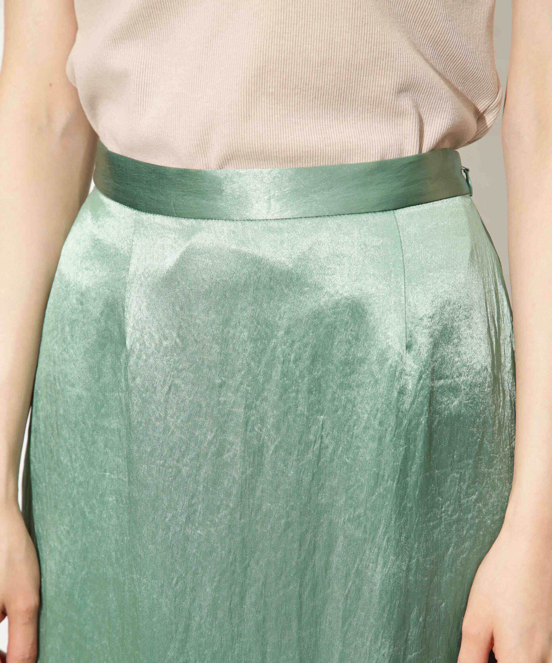 nano･universe「ヘビーサテンIラインスカート」|スカート|