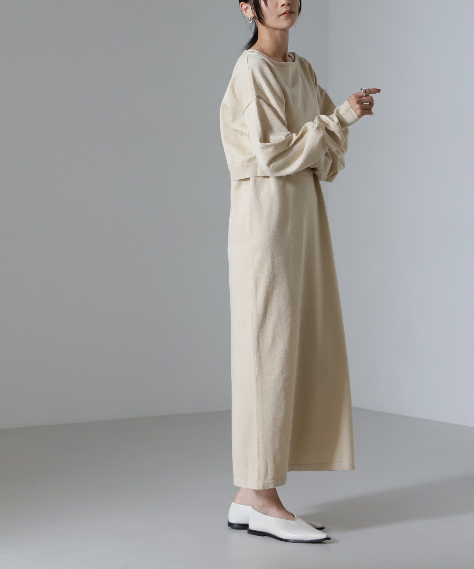 nano･universe「クロップドニットセットワンピース 24AW」|ワンピース|